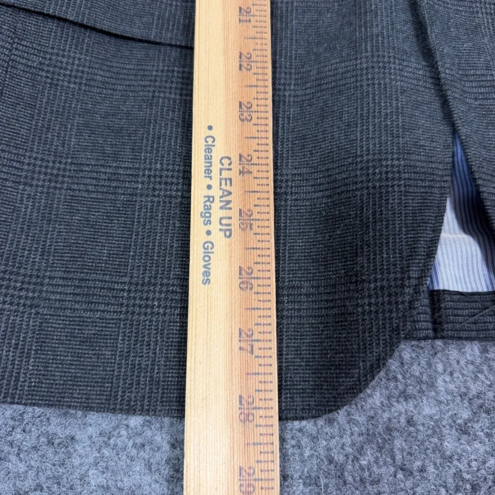 Banana Republic Blazer Tailored Slim Fit Mens 38S Grey Cotton Glen Plaid NEW